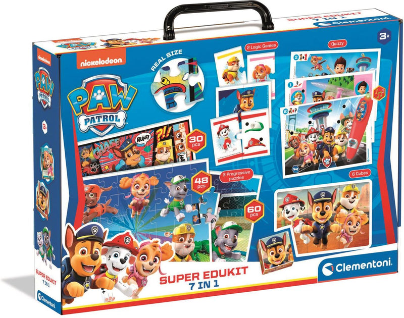 Clementoni patrulla canina - super edukit - 7 juegos en 1 - juguetes educativos - bolígrafo parlante - a partir de 3 años