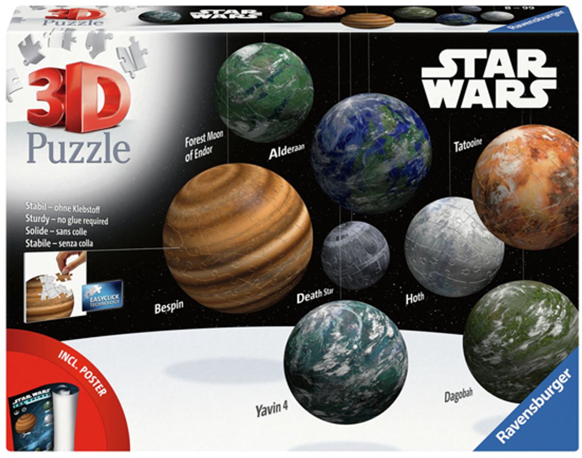 Ravensburger 3d puzzle Star Wars Planet of the Galaxy, 531st.