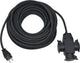 Prolunga Brennerstuhl con presa a 3 vie IP44 (25 m, con dispositivo di montaggio integrato, per interni ed esterni) nero