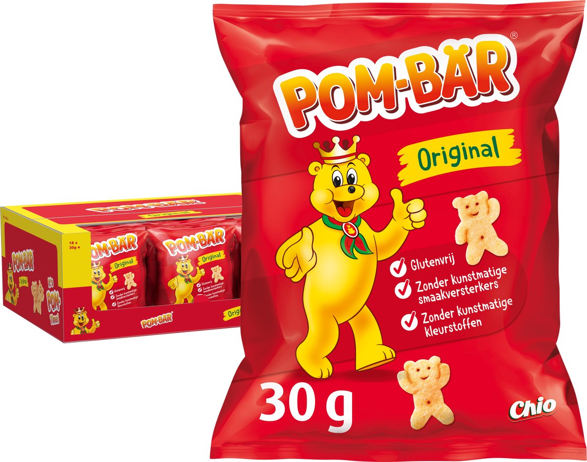 Chio pom-bär original portion packs - chips - 18 x 30 gram