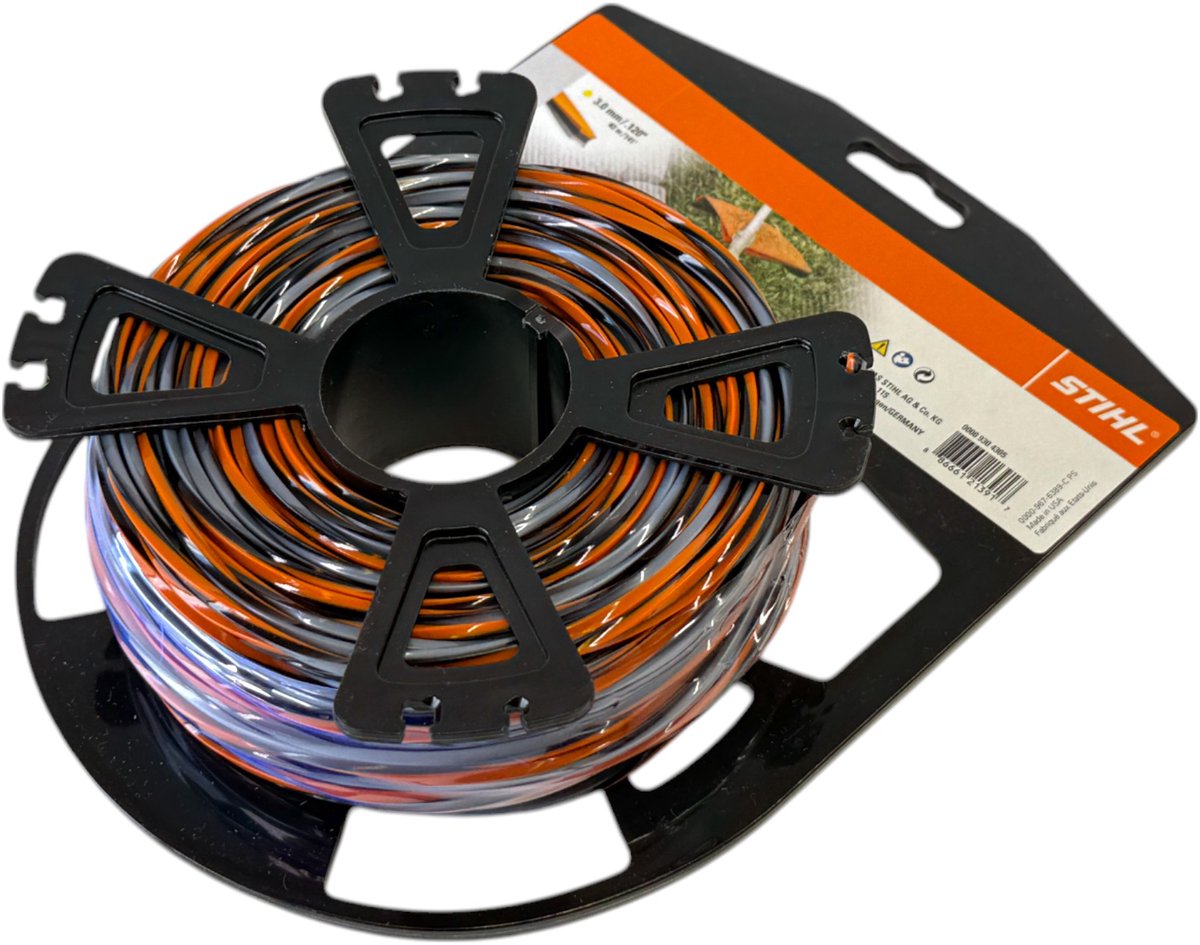 Stihl - cf3 pro - maaidraad - kruisvormig - oranje zwart grijs - ø 3,0 mm x 45,0 m - 00009304305