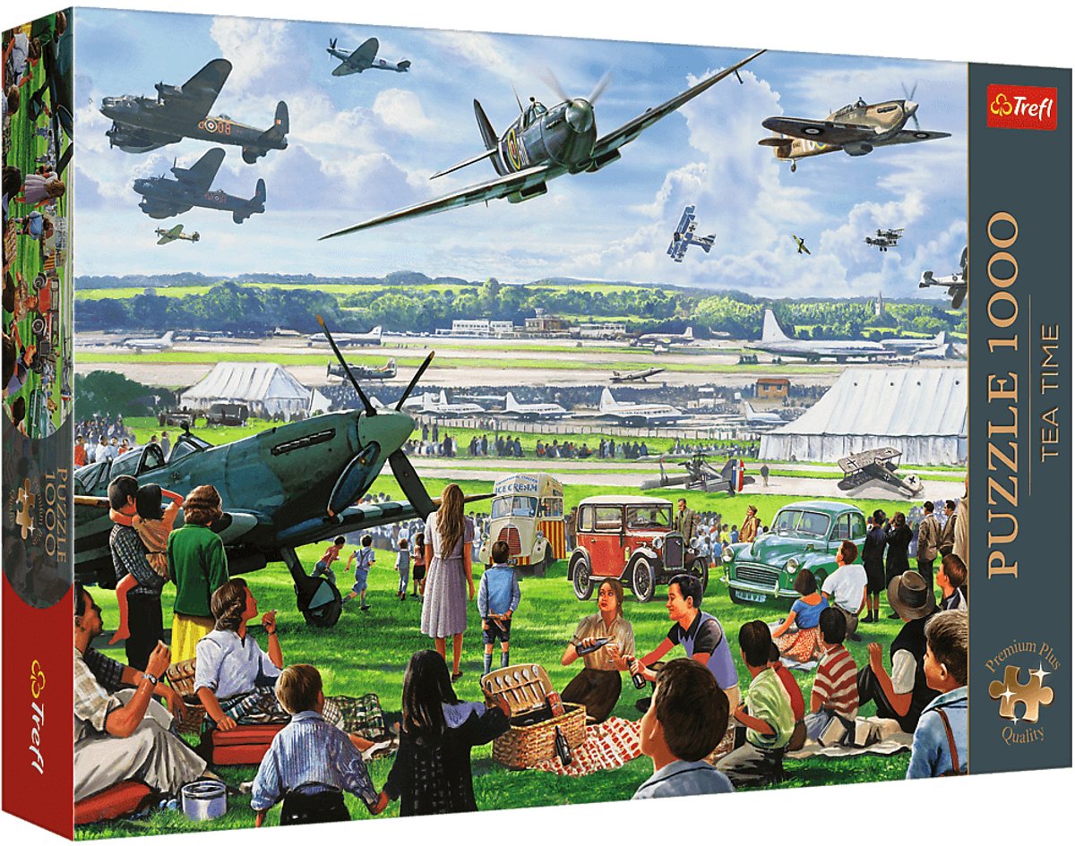 Puzzle Trefl Tea Time Air Show 1000 pezzi, qualità premium.