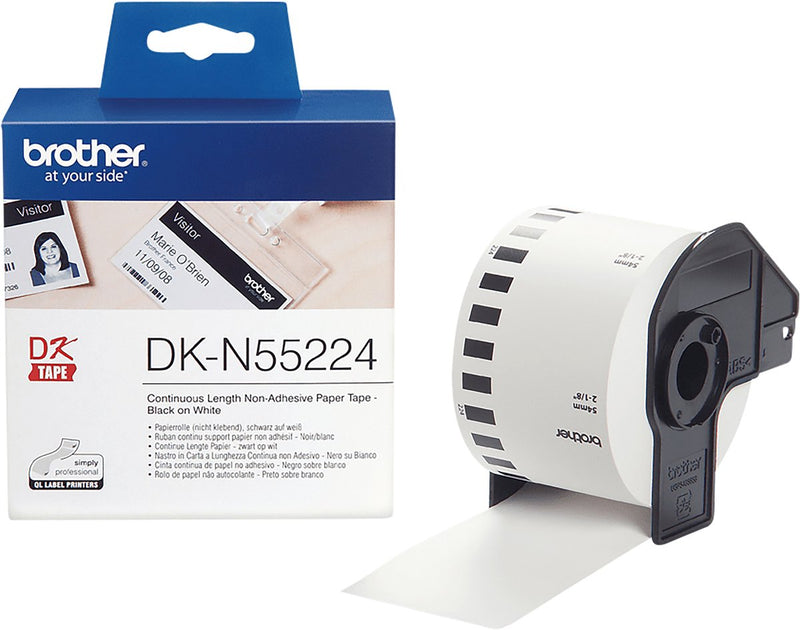 Nastro continuo in carta termica Brother dk-n55224 54 mm x 30,50 m bianco 80 g m²