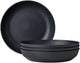 Mepal plato hondo silueta - 4 piezas - platos llanos - negro nórdico
