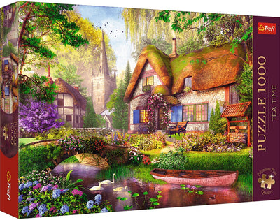 Puzzle Trefl Tea Time The Woodland Cottage 1000 pezzi premium.