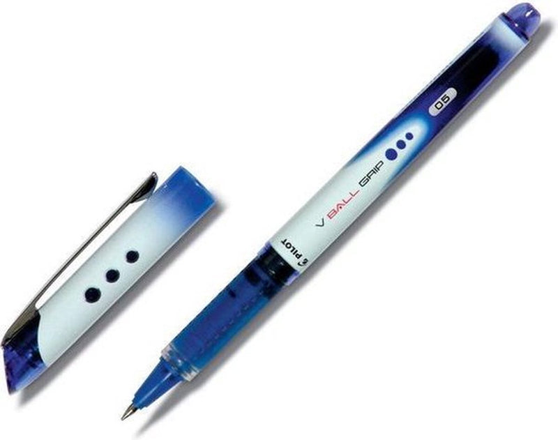 Pilot bolígrafo v-ball grip fino azul | 12 piezas