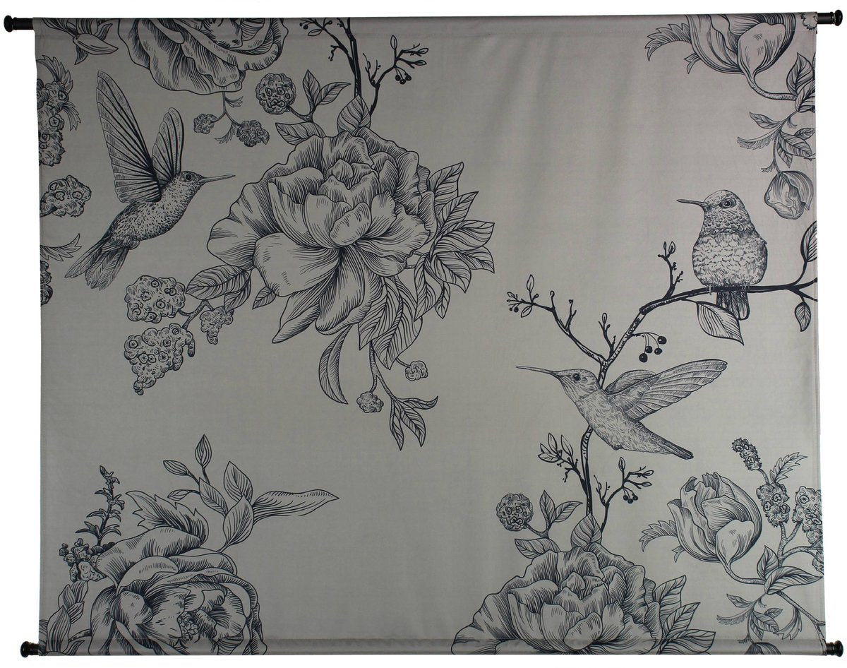 Collezione HD telo da parete uccelli grigio 145x3x110cm