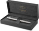 Penna roller Parker sonetto | acciaio inossidabile con finiture in palladio | inchiostro nero a punta fine | con confezione regalo