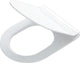 Tiger veiros - asiento de inodoro en forma de D - asiento de inodoro con tapa - cierre suave - función de fácil limpieza - termoplástico - blanco