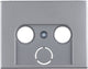 Berker k5 placa central acero inoxidable radio TV