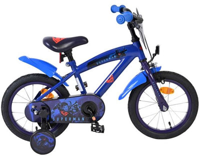 Bicicleta infantil Superman - niños - 14 pulgadas - azul