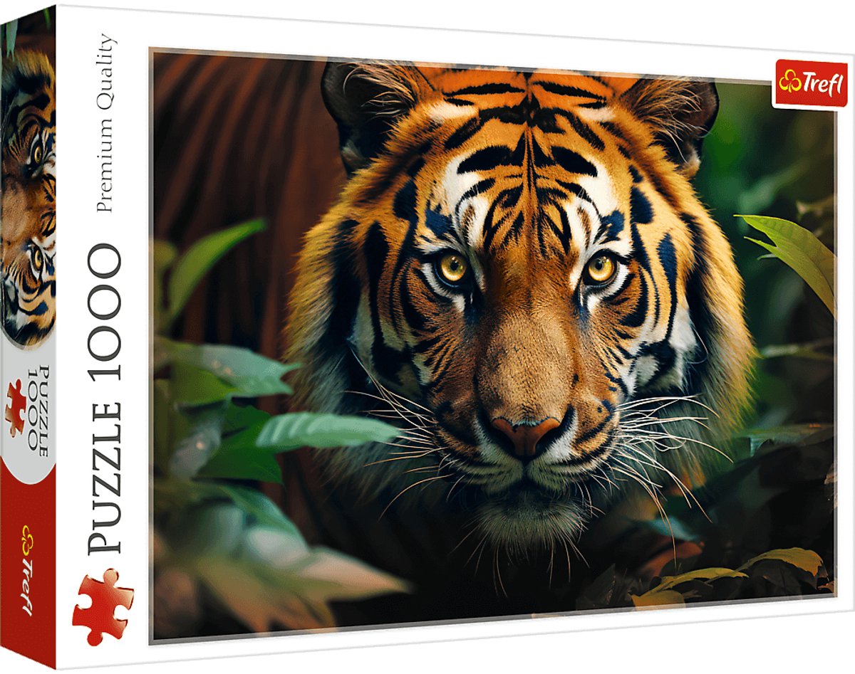 Puzzle Trefl Tigre Selvaggia - Puzzle con animali da 1000 pezzi.