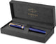Penna roller Parker Ingenuity | collezione principale | blu con finitura oro | inchiostro nero | bel punto | confezione regalo
