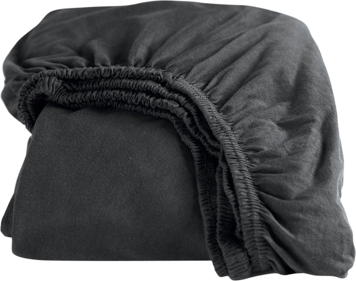 Cinderella - hoeslaken - tot 25 cm matrashoogte - jersey - 140x210 220 cm - antraciet