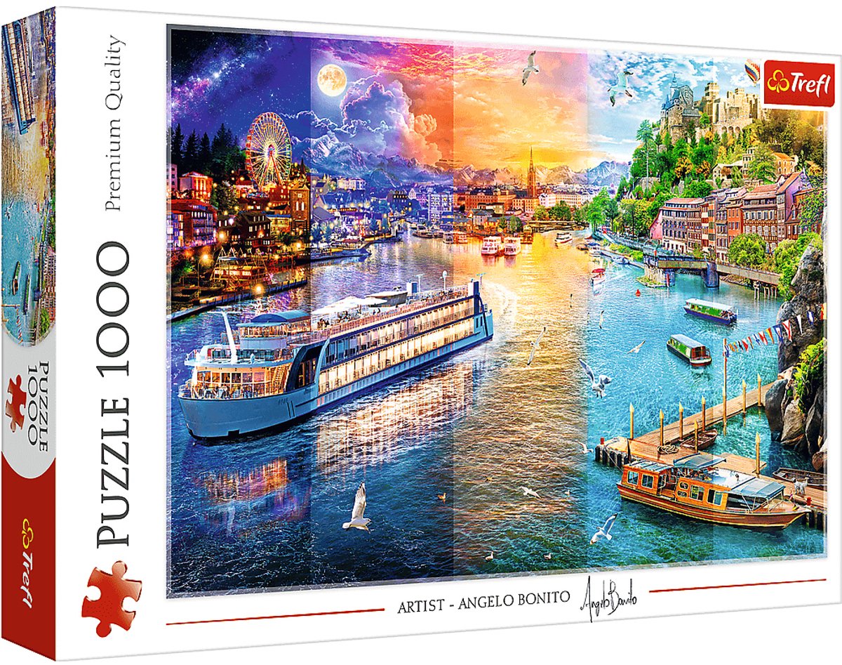 Puzzle Trefl Crociera sul fiume 1000 pezzi - Puzzle colorato e divertente.