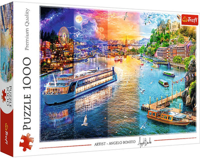 Puzzle Trefl Crociera sul fiume 1000 pezzi - Puzzle colorato e divertente.