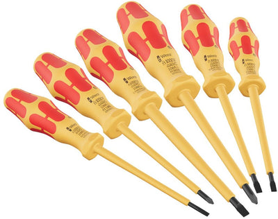 Wera 1060 i 1065 i 6 vde 1000v set cacciaviti isolati kraftform vde, 6 pezzi - 05051576001