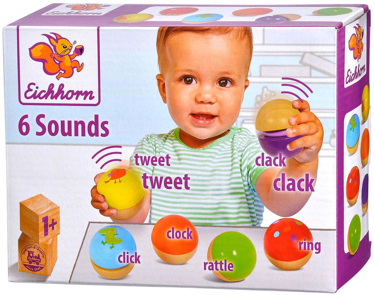 Eichhorn Wooden Music Balls 6 pezzi