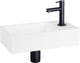 Juego de fuente Differnz - 36x18,5x9cm - rectángulo - 1 orificio para grifo - blanco