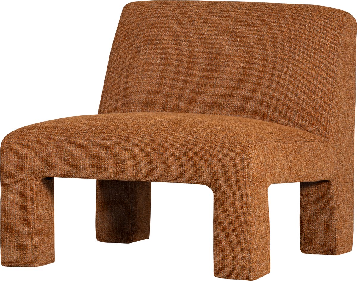 Woood lavid fauteuil - polyester - ginger - 73x74x84