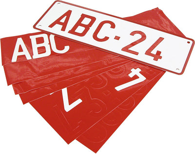 Targa Carpoint 34 x 11 cm alluminio rosso bianco