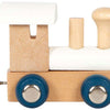 Pie pequeño - fuente de madera polar - locomotora blanca - 12