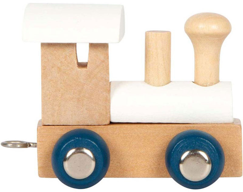 Pie pequeño - fuente de madera polar - locomotora blanca - 12