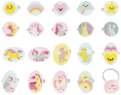Janod - unicorno - set di anelli di unicorno - 20 pezzi