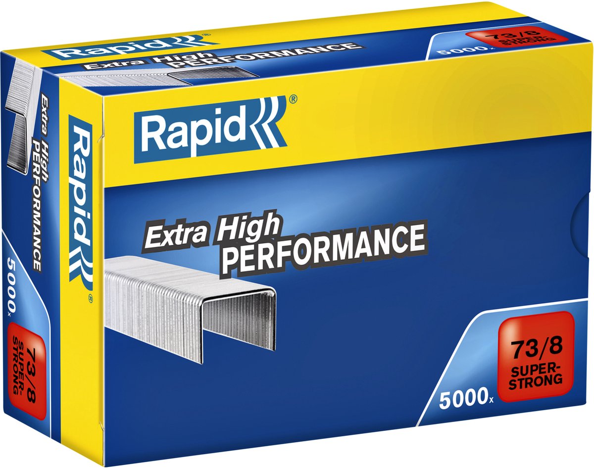 Graffe rapide super resistenti tipo 73 - zincate - 8 mm - 5000 pezzi - durevoli e affidabili