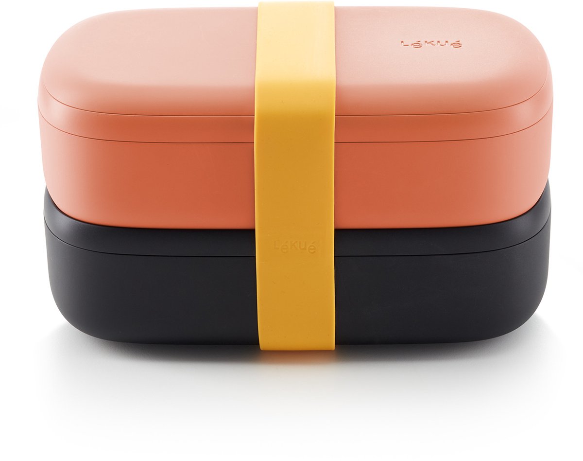 Lékué lunchbox broodtrommel - to go - 1 l - coral pink