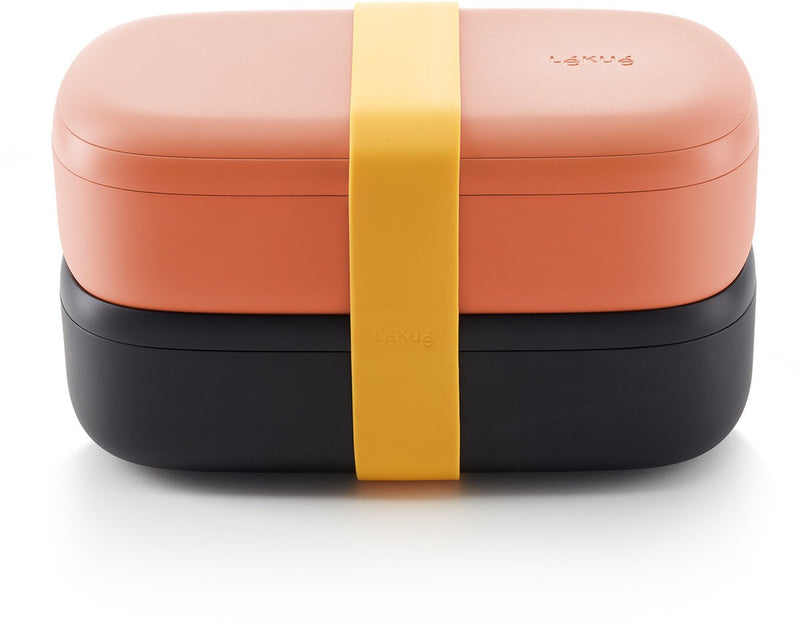 Lékué lunch box panera - para llevar - 1 l - rosa coral -