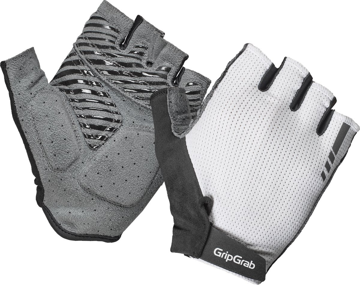 Gripgrab - expert rc max korte vinger zomer fietshandschoenen met padding - wit - unisex - maat s
