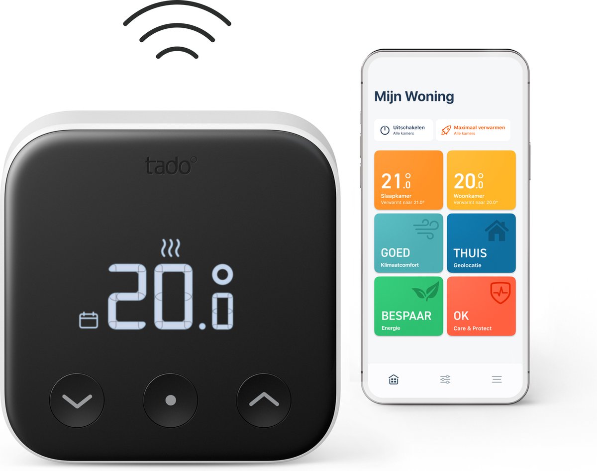 Tado° draadloze temperatuursensor x – uitbreiding – werkt alleen met x bridge thermostaat starterkit