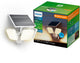 Lampada da parete Philips LED Philips Ultraefficient Zyren - lampada solare di sicurezza - proiettore - sensore di movimento - luce bianca brillante: 3000k - 24,5w - bianco - due modalità luce - sensore crepuscolare - energia solare - resistente all'acqua