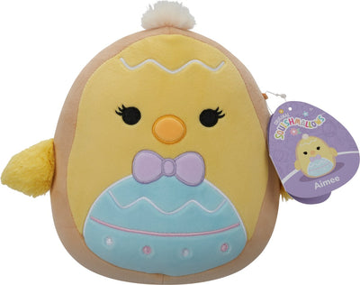 Squishmallows Jazwares - piccolo peluche - (aimee - biscotto pasquale di pollo giallo) - peluche 19 cm