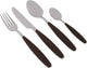 Gimex - posate - marrone - manico soft touch - 16 pezzi