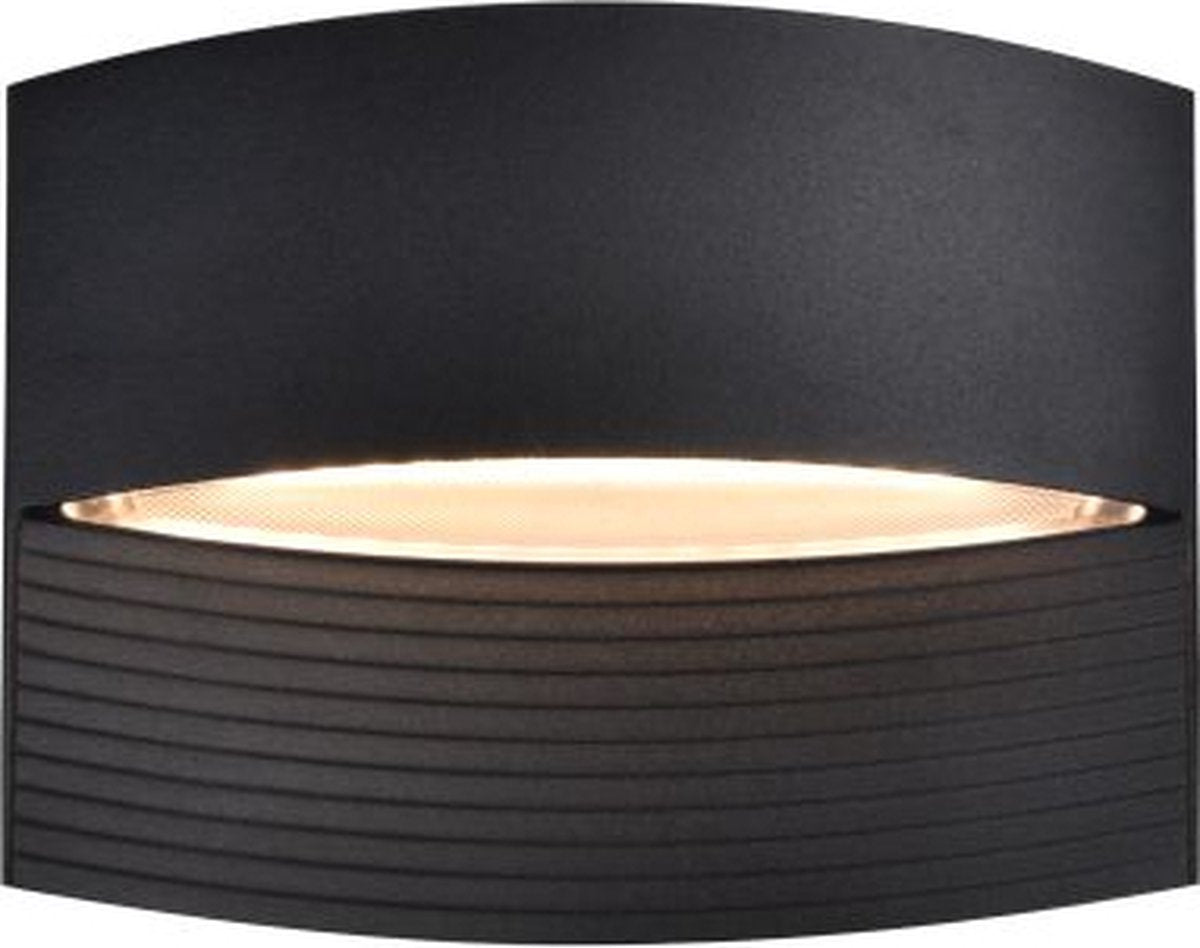 Lutec lotus - Lampada da parete a LED per esterni - up down - alluminio premium - 580lm - luce bianca calda 3000k - ip54 extra resistente agli agenti atmosferici - nero opaco