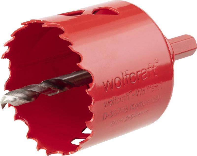 Wolfcraft - sierra de corona 54 mm - broca bim 54 mm - 5472000