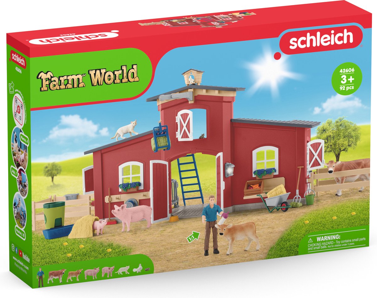 Schleich Farm World World Large Stable Red 42606