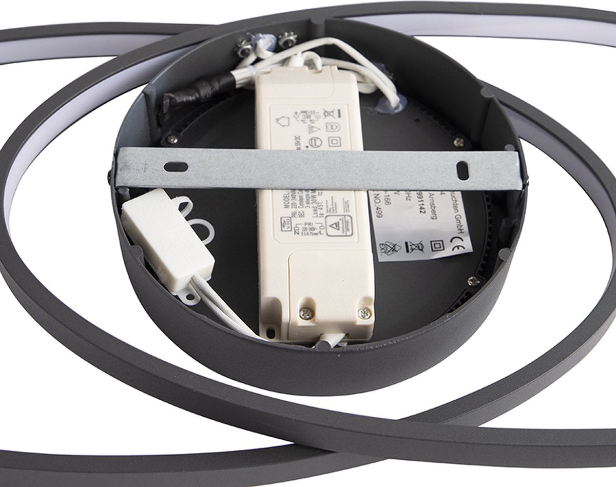 Rl live your light reality galaxy - plafondlamp - antraciet - incl. 1x smd 28 w - licht apart schakelbaar - flex - connect - niet dimbaar