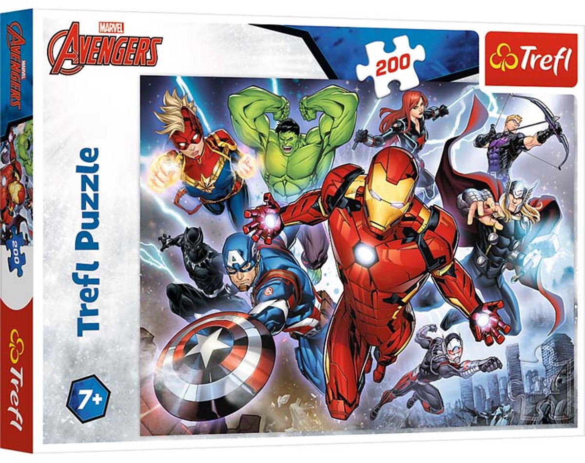 Puzzle Trefl - vengadores 200 piezas marvel superheroes.