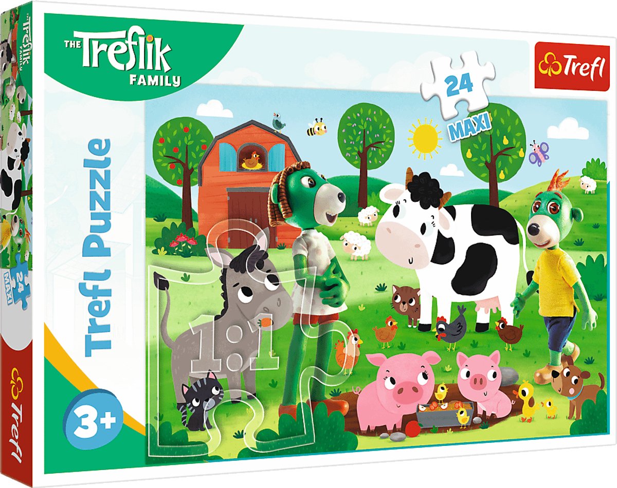 Puzzle Trefl - i family farm 24 maxi pezzi in cartone.