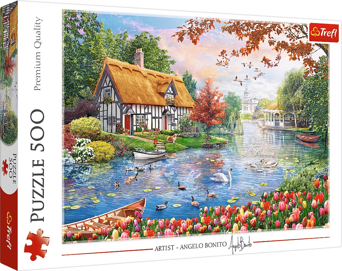 Puzzle Trefl un rifugio tranquillo 500 pezzi - puzzle colorato.