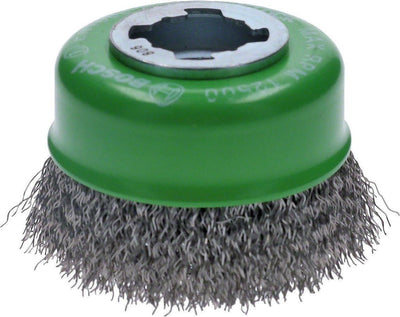 Bosch 2608620728 cepillo de copa de acero x-lock con alambre corrugado - acero inoxidable - 0,3 x 75 mm