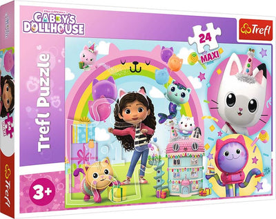 Trefl - puzzle - 24 maxi - casa delle bambole happy gabby universale gabby