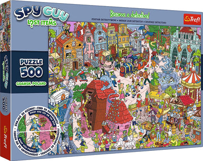 Trefl Jigsaw Puzzle Spy Guy Oggetti Smarriti Danzica Polonia 500 Pezzi.