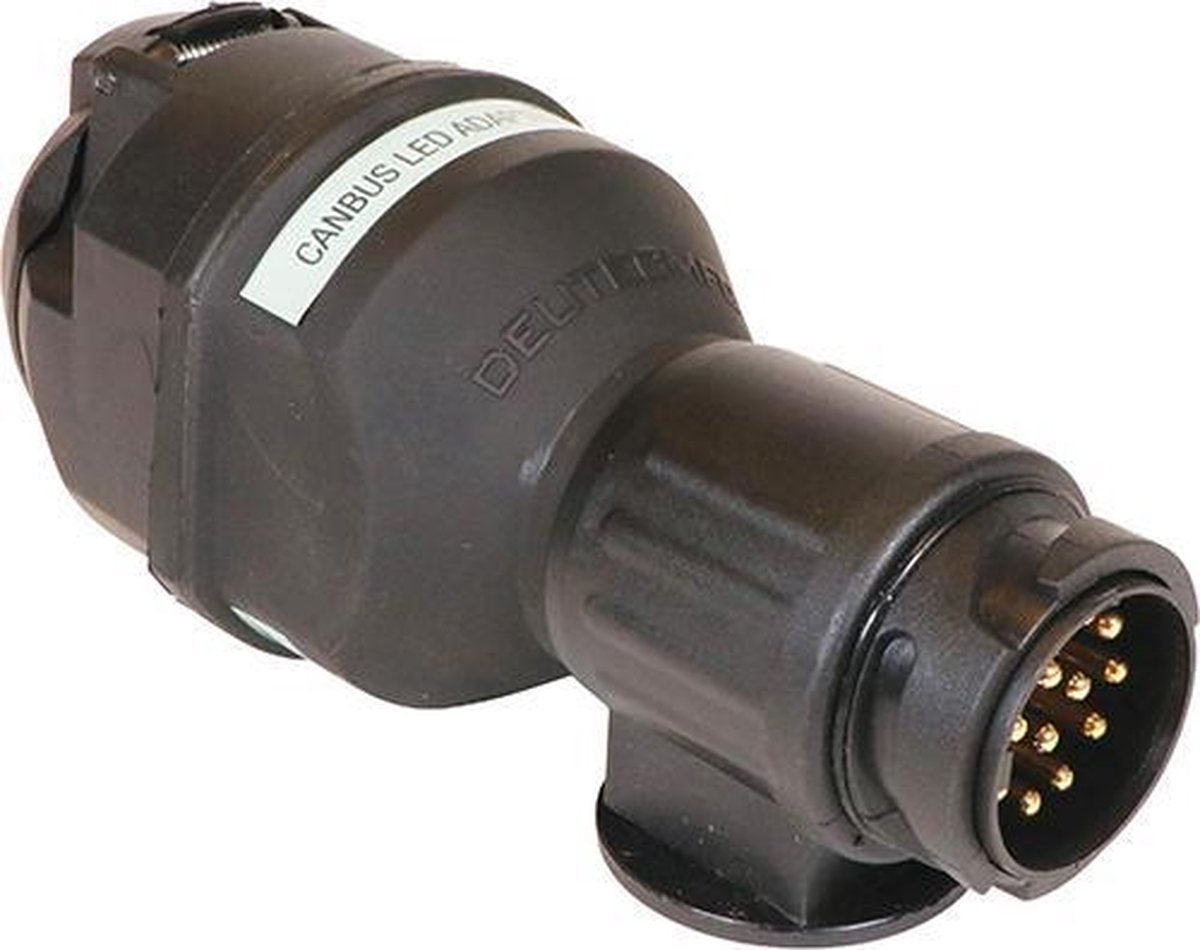 Adaptador LED can-bus Carpoint – 13 a 7 pines – evita mensajes de error – plug play – para portabicicletas con remolque