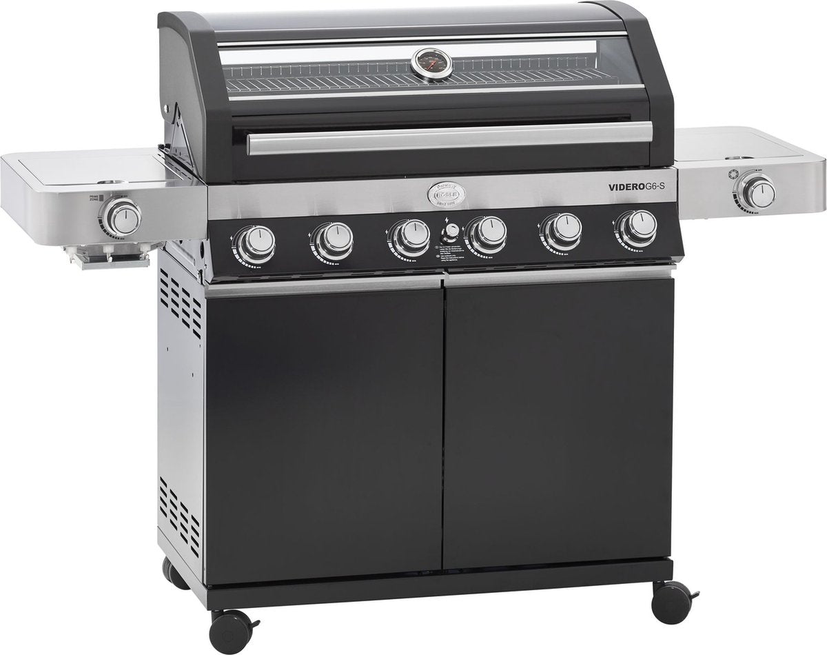 Barbacoa Rösle - barbacoa gas videro g6-s vario 30 mbar - acero inoxidable - negro