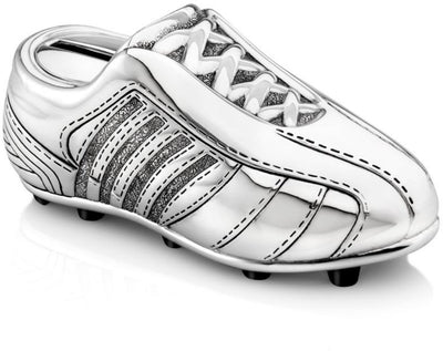 Zilverstad - alcancía plateada para zapatos de fútbol