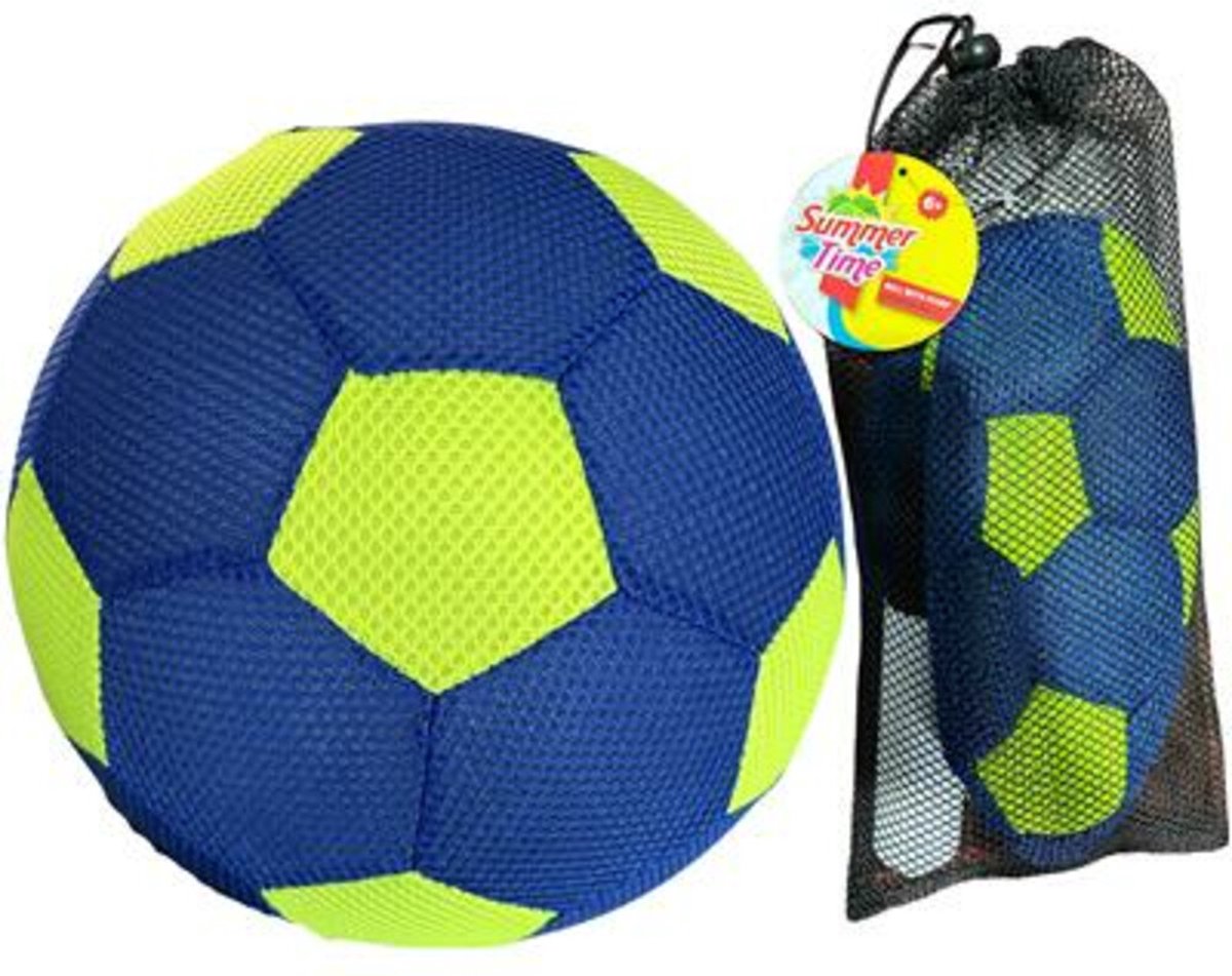 Bola inflable de verano con bomba azul verde